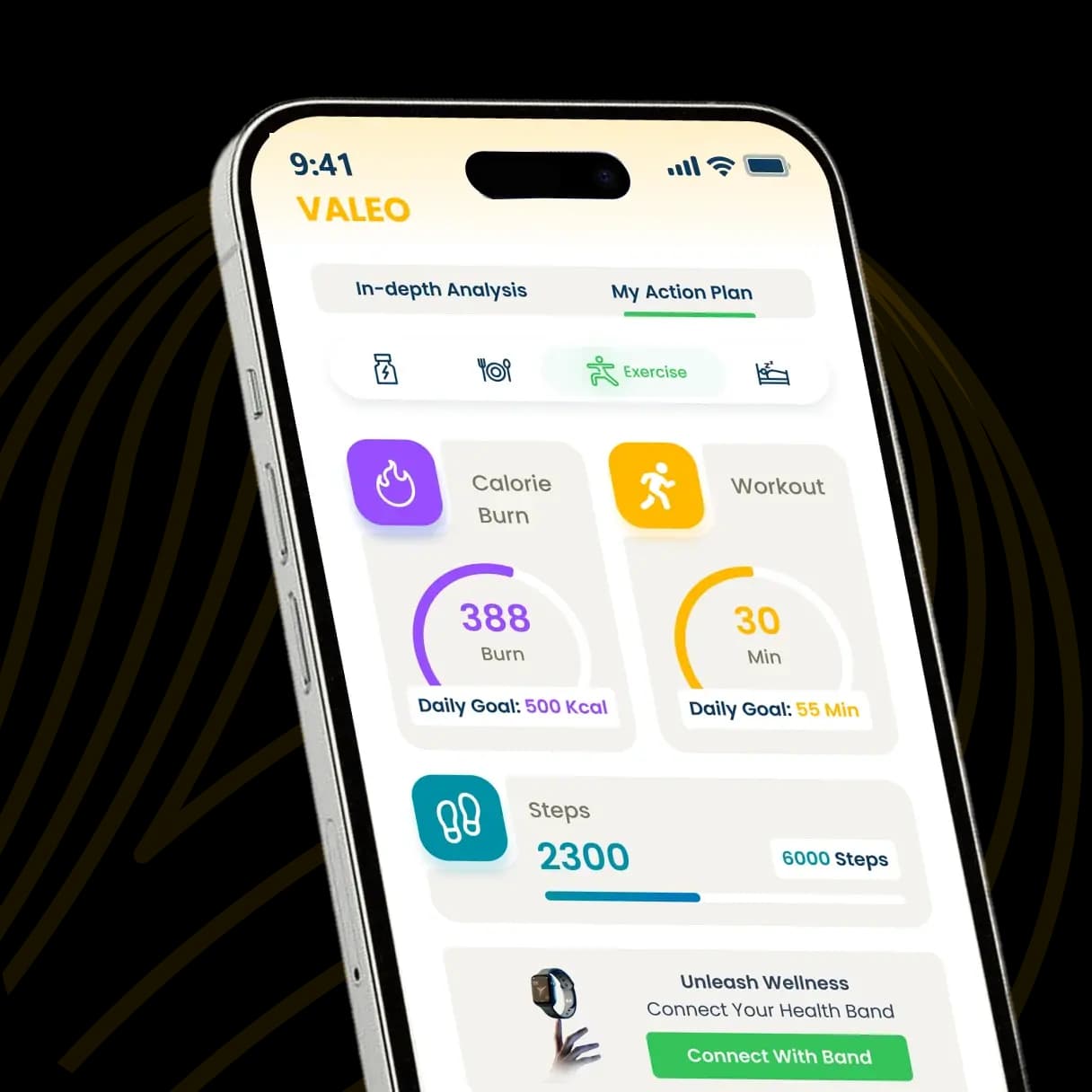 Valeo app on smartphone