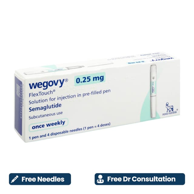 Wegovy 0.25mg Flextouch Pre-Filled Pen (Needles included)